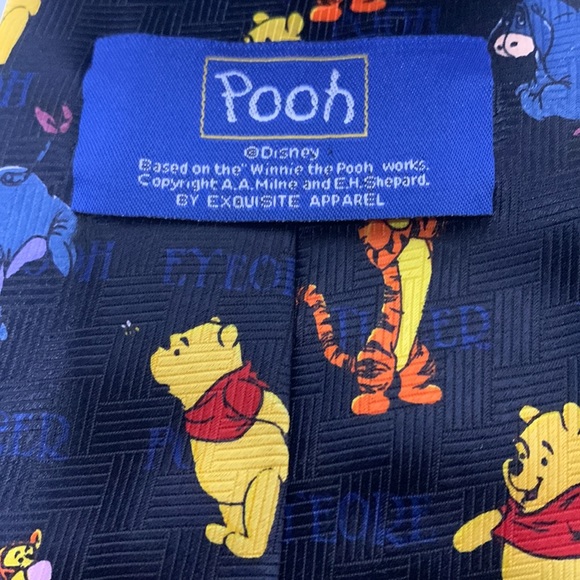 Disney | Dark Blue POOH 100% Polyester Necktie | Winnie The Pooh Series Collect - Picture 4 of 6
